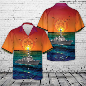 Us Navy Hawaiian Shirt, US Navy USS Rafael Peralta (DDG-115) Hawaiian Shirt, Military Hawaiian Shirt