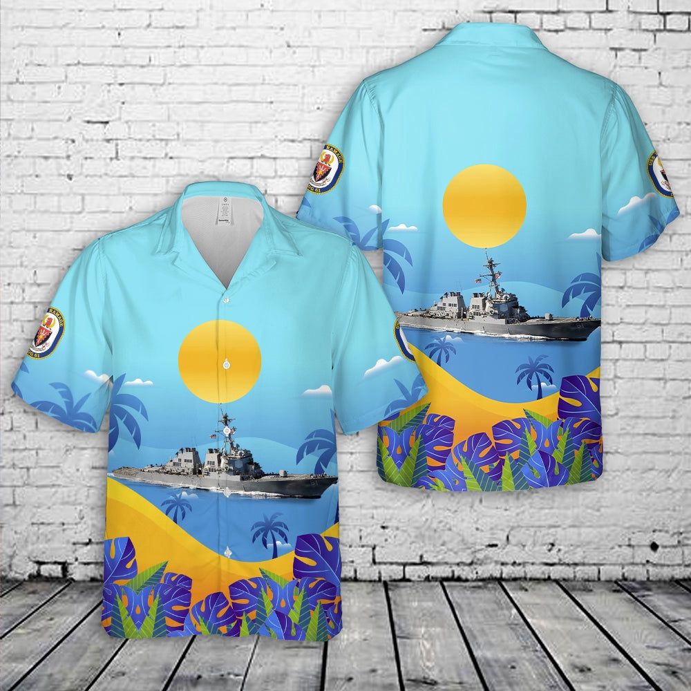 Us Navy Hawaiian Shirt, US Navy USS Ramage (DDG-61) Arleigh Burke-class destroyers Hawaiian Shirt