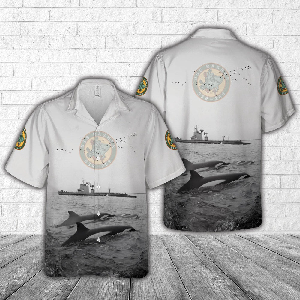 Us Navy Hawaiian Shirt, US Navy USS Rasher (SSSSRAGSSIXSS-269) Gato-class submarine In WWII Hawaiian Shirt