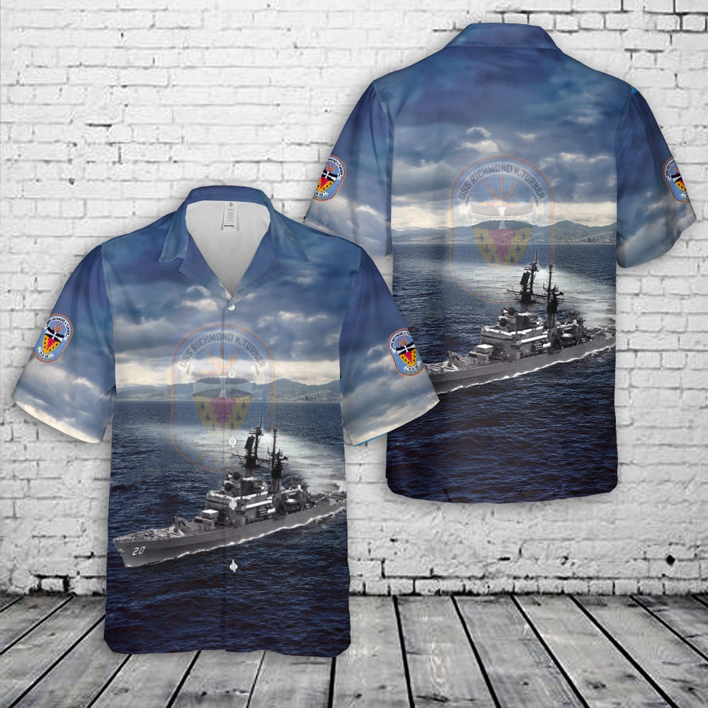 Us Navy Hawaiian Shirt, US Navy USS Richmond K. Turner (DLG-20  CG-20) Leahy-class cruiser destroyer leader Hawaiian Shirt