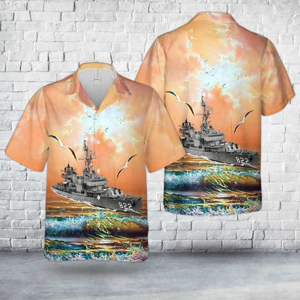 Us Navy Hawaiian Shirt, US Navy USS Robert H. McCard (DD-822) Gearing-class destroyer Hawaiian Shirt