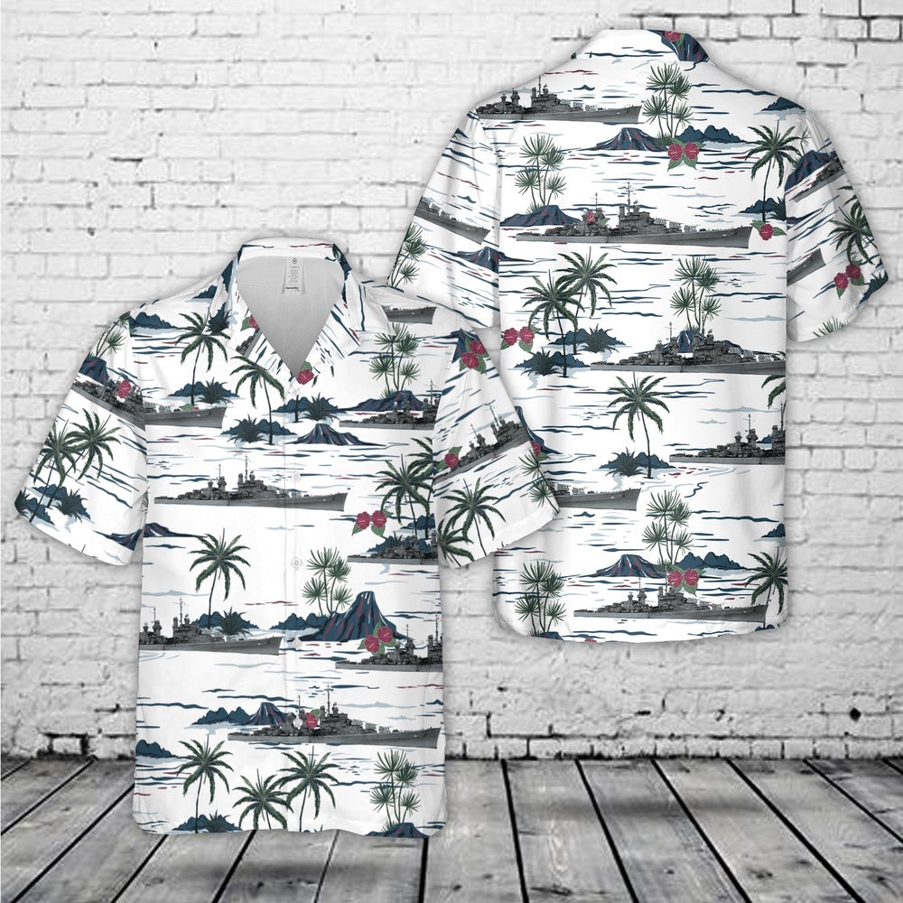 Us Navy Hawaiian Shirt, US Navy USS San Diego (CL-53) Atlanta-class light cruiser In WWII Hawaiian Shirt