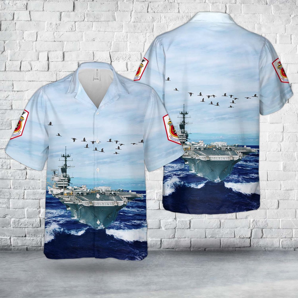 Us Navy Hawaiian Shirt, US Navy USS Saratoga (CVCVACVB-60) Hawaiian Shirt, Military Hawaiian Shirt