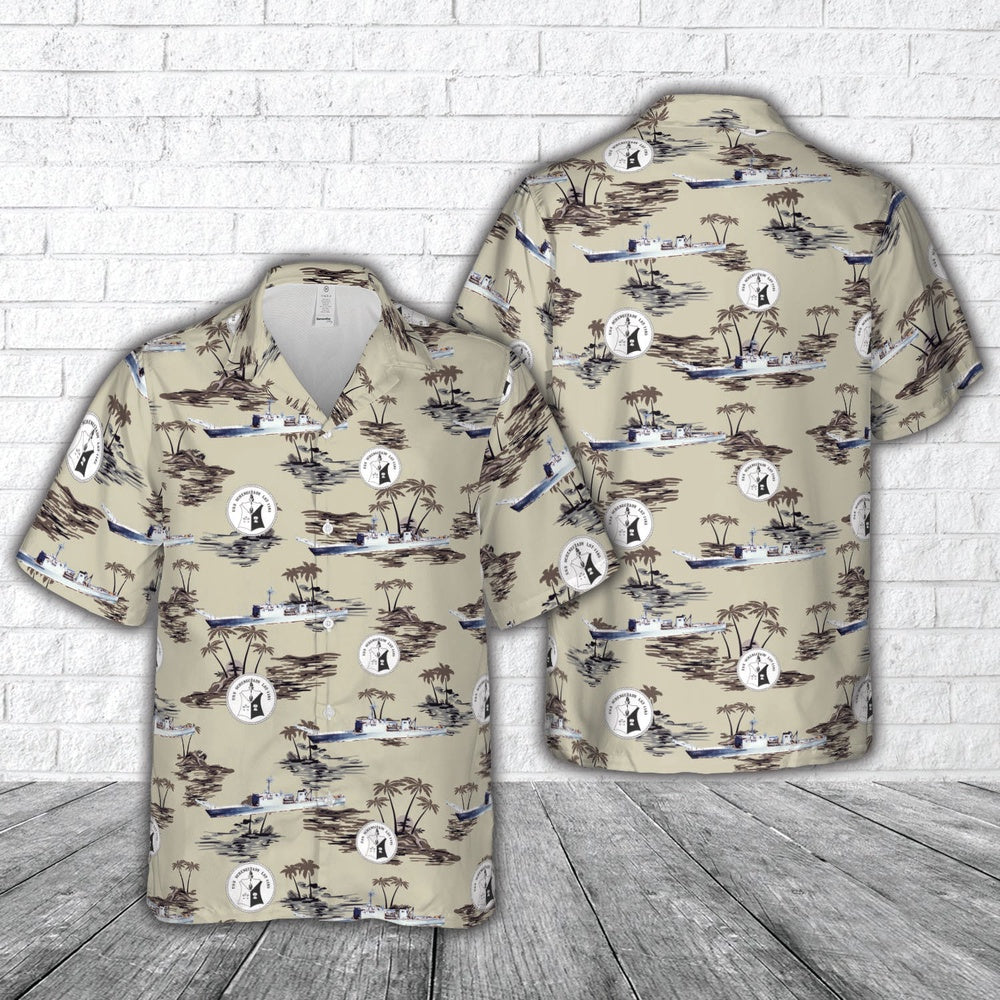 Us Navy Hawaiian Shirt, US Navy USS Schenectady (LST-1185) Hawaiian Shirt, Military Hawaiian Shirt