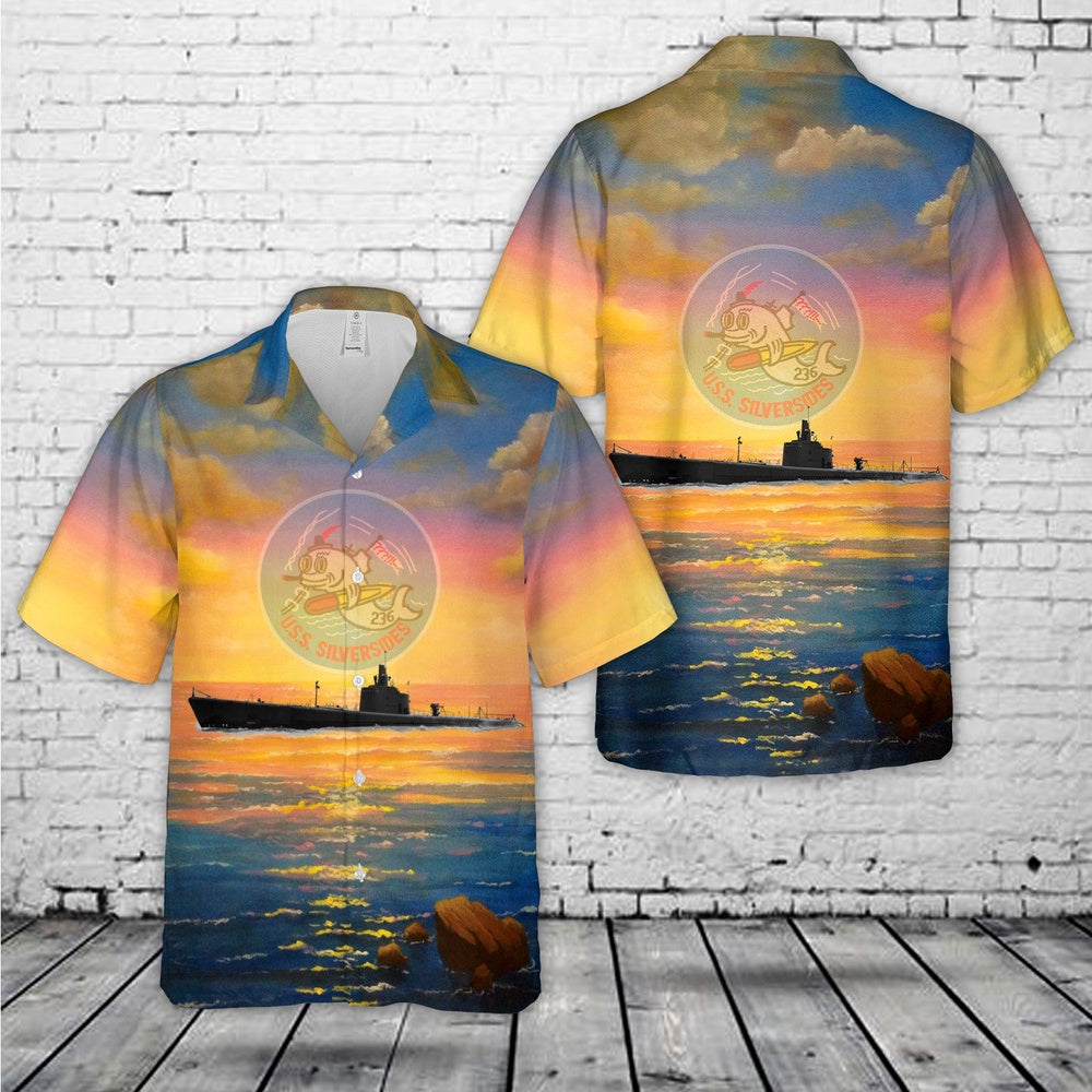 Us Navy Hawaiian Shirt, US Navy USS Silversides (SS-236) Gato-class submarine In WWII Hawaiian Shirt, Military Hawaiian Shirt