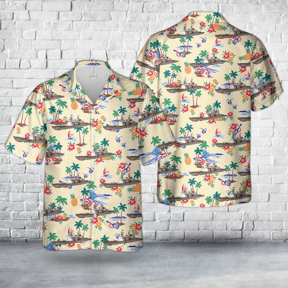 Us Navy Hawaiian Shirt, US Navy USS Spruance (DD-963) Hawaiian Shirt, Military Hawaiian Shirt
