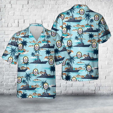 Us Navy Hawaiian Shirt, US Navy USS Stethem (DDG-63) Arleigh Burke-class destroyer Hawaiian Shirt, Military Hawaiian Shirt