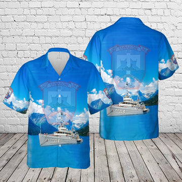 Us Navy Hawaiian Shirt, US Navy USS Tawakoni (ATF-114) Hawaiian Shirt, Military Hawaiian Shirt