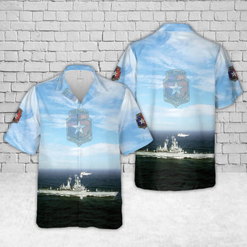 Us Navy Hawaiian Shirt, US Navy USS Texas CGN-39 Hawaiian Shirt, Military Hawaiian Shirt
