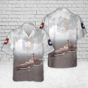 Us Navy Hawaiian Shirt, US Navy USS Texas (CGN-39) Hawaiian Shirt, Military Hawaiian Shirt