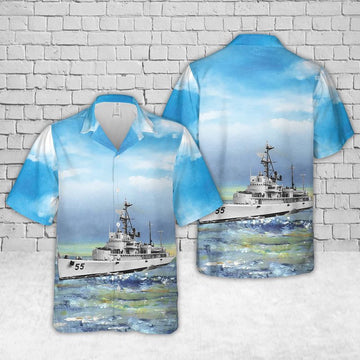 Us Navy Hawaiian Shirt, US Navy USS Valcour (AVP-55) Hawaiian Shirt, Military Hawaiian Shirt
