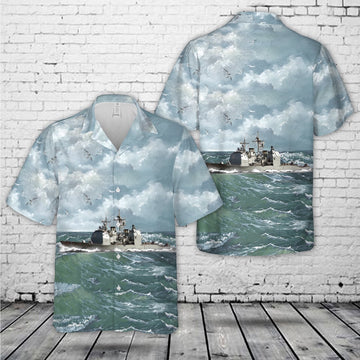 Us Navy Hawaiian Shirt, US Navy USS Valley Forge (CG-50) Ticonderoga-class cruiser Hawaiian Shirt, Military Hawaiian Shirt