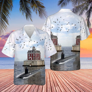 Us Navy Hawaiian Shirt, US Navy USS Vermont (SSN-792) Hawaiian Shirt, Military Hawaiian Shirt