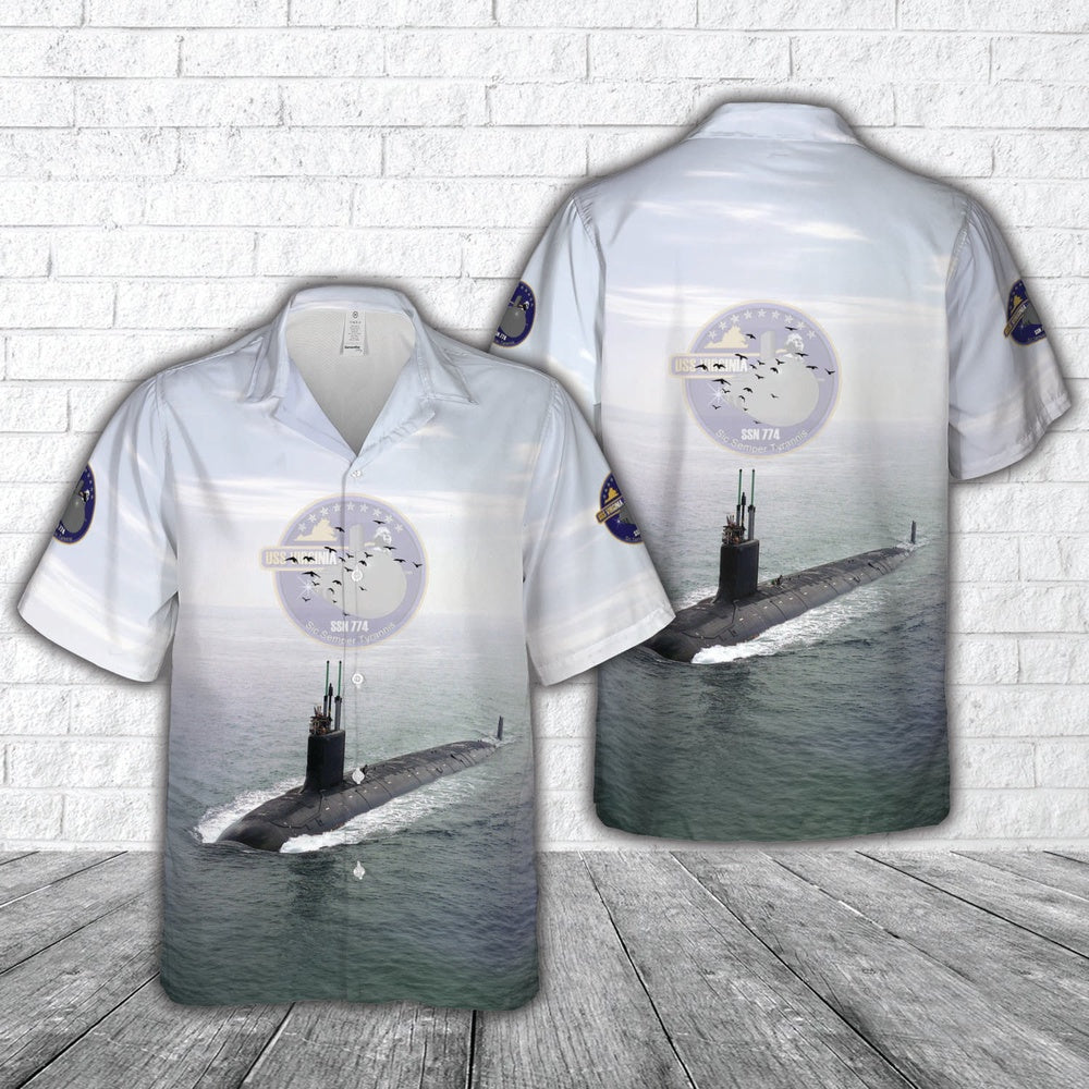 Us Navy Hawaiian Shirt, US Navy USS Virginia (SSN-774) Hawaiian Shirt, Military Hawaiian Shirt