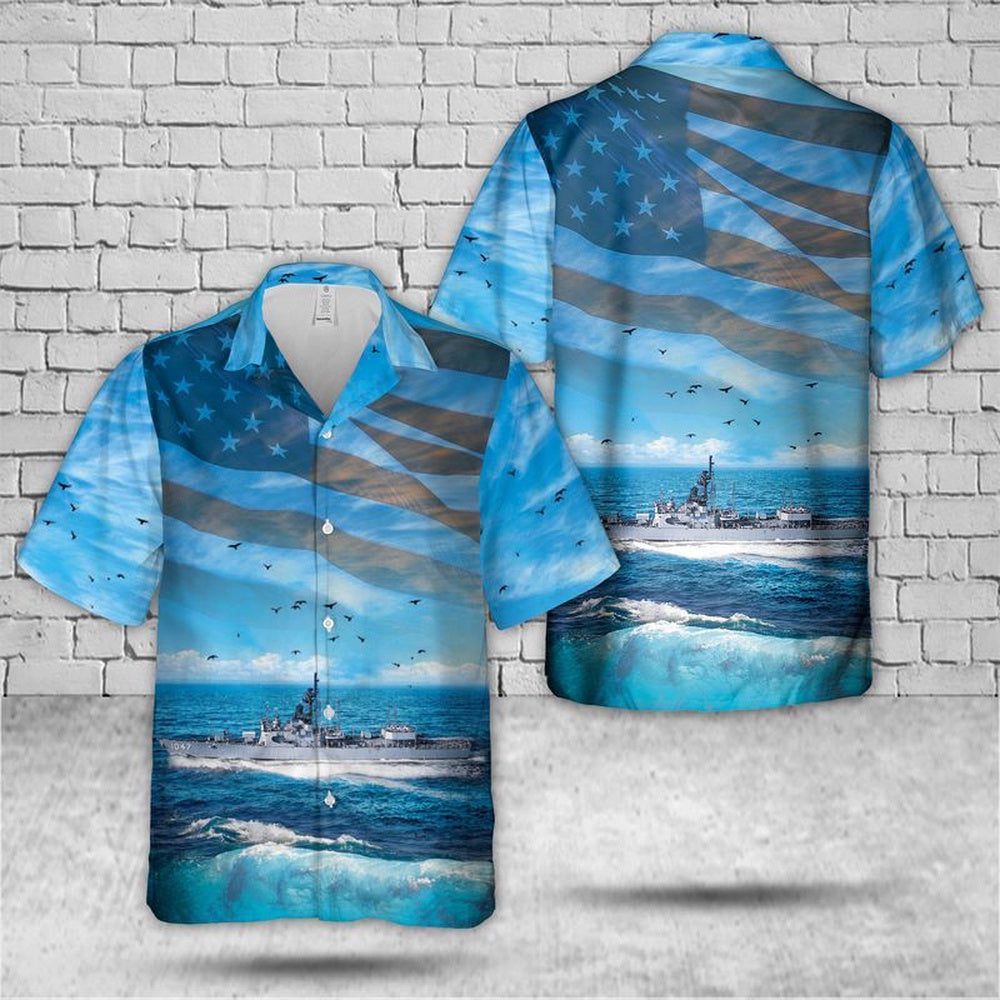 Us Navy Hawaiian Shirt, US Navy USS Voge (FF-1047) Hawaiian Shirt, Military Hawaiian Shirt