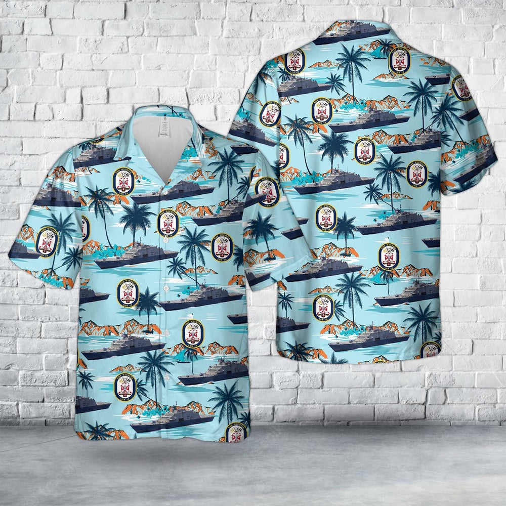 Us Navy Hawaiian Shirt, US Navy USS Wichita (LCS-13) Freedom-class littoral combat ship Hawaiian Shirt, Military Hawaiian Shirt