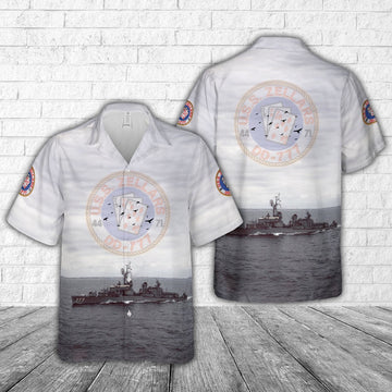 Us Navy Hawaiian Shirt, US Navy USS Zellars (DD-777) Hawaiian Shirt, Military Hawaiian Shirt