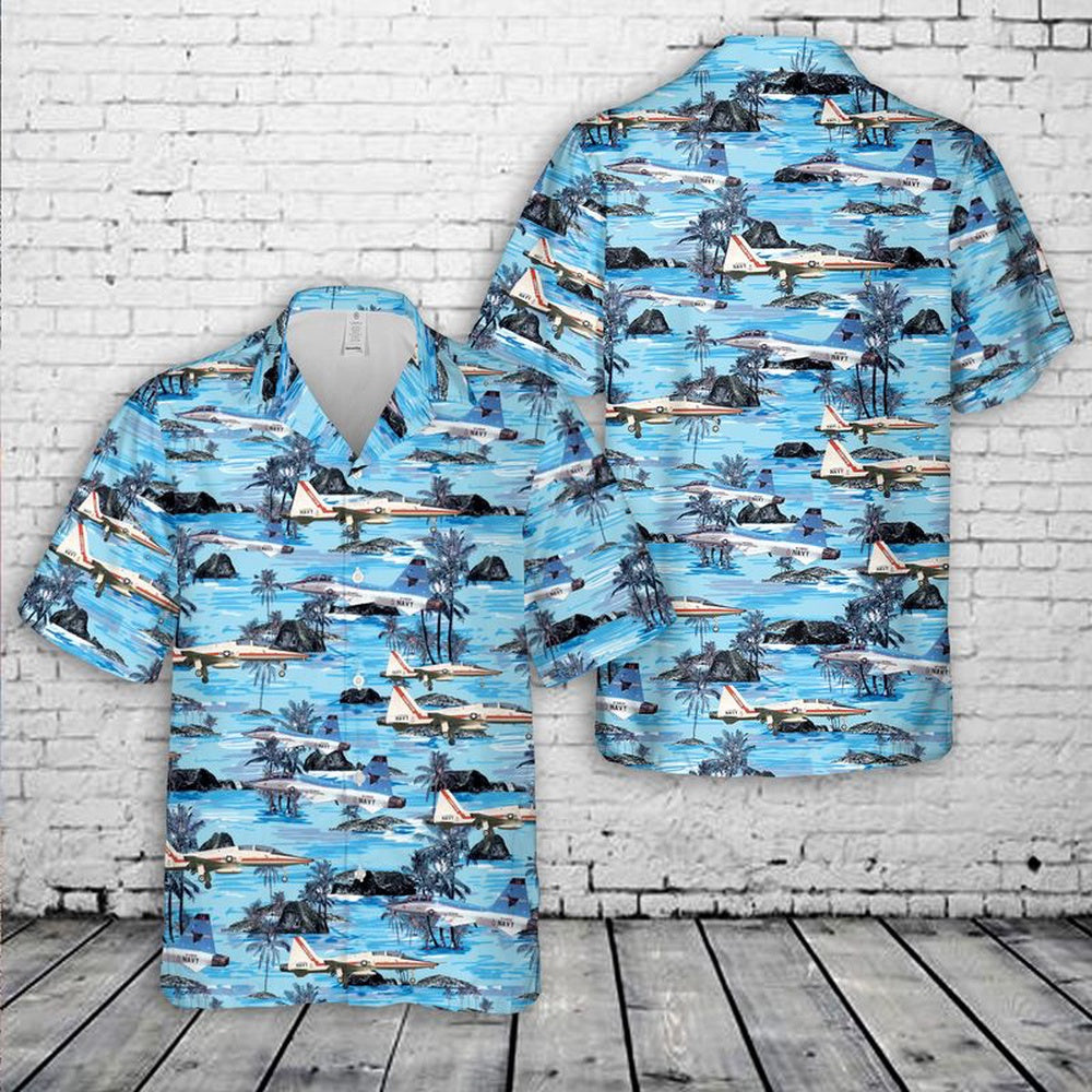 Us Navy Hawaiian Shirt, US Navy United States Naval Test Pilot School Northrop T-38 Talon Hawaiian Shirt