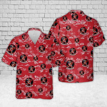 Us Navy Hawaiian Shirt, US Navy VA-66 Badge Hawaiian Shirt, Military Hawaiian Shirt