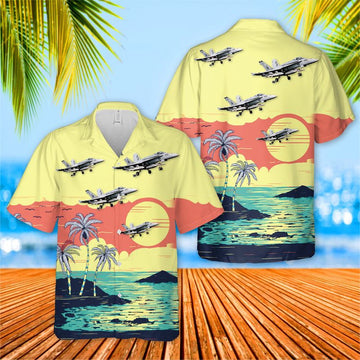 Us Navy Hawaiian Shirt, US Navy VA-86 Sidewinders FA-18E Super Hornet Hawaiian Shirt, Military Hawaiian Shirt