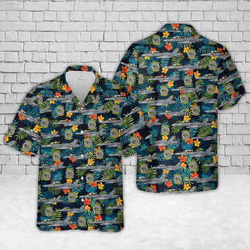 Us Navy Hawaiian Shirt, US Navy VAQ-138 Yellowjackets EA-18G Growler Hawaiian Shirt, Military Hawaiian Shirt