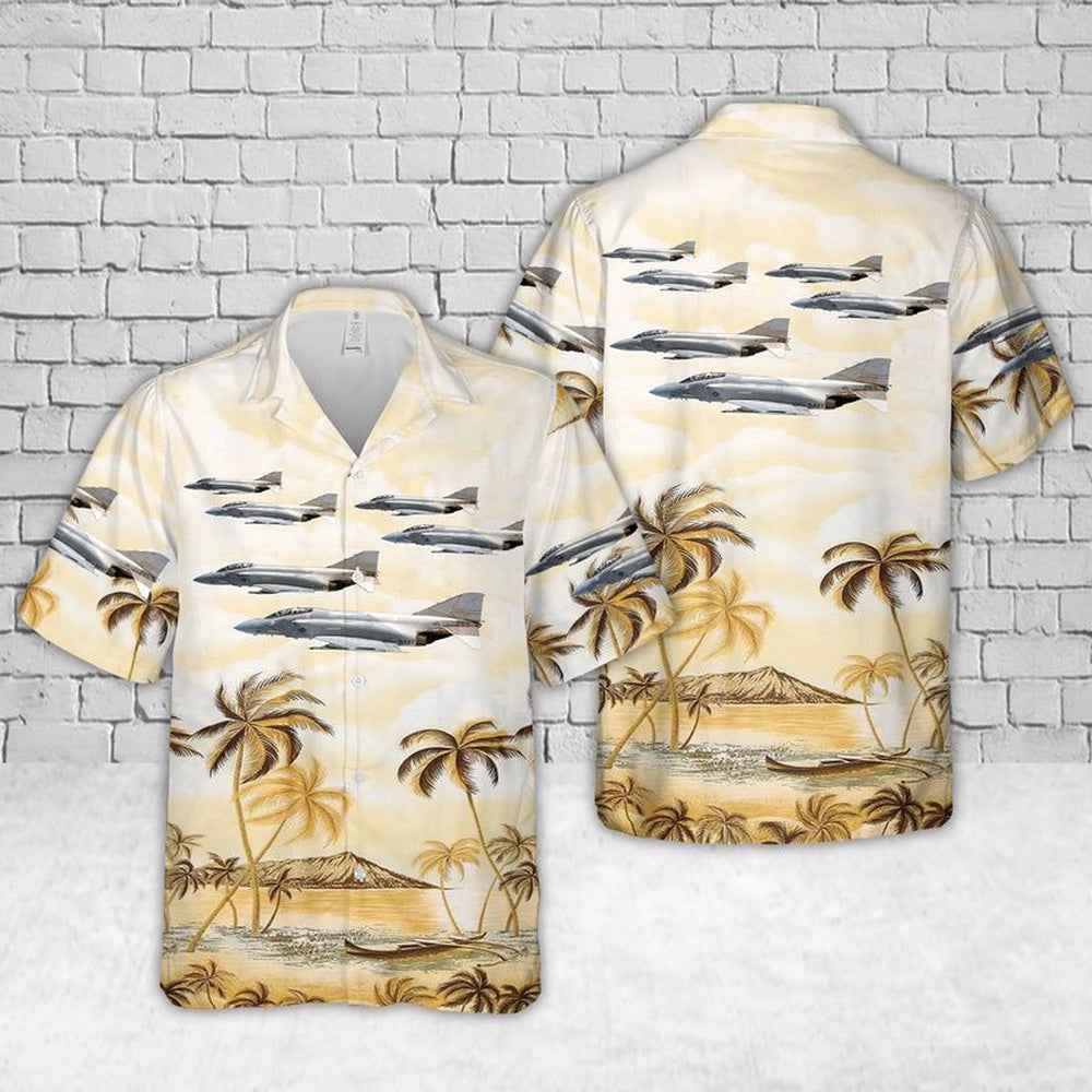 Us Navy Hawaiian Shirt, US Navy VC-7 McDonnell Douglas F-4 Phantom II Hawaiian Shirt, Military Hawaiian Shirt