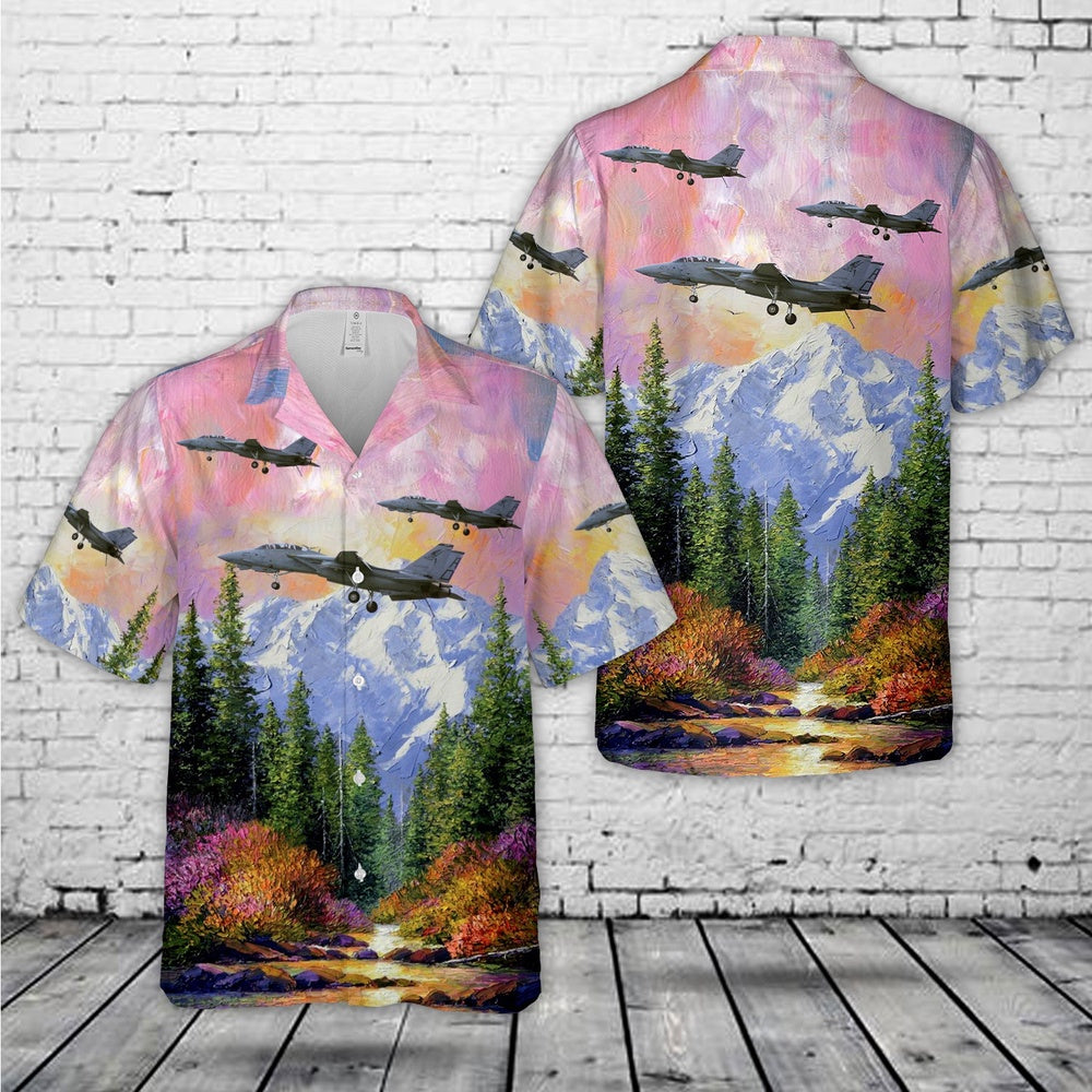 Us Navy Hawaiian Shirt, US Navy VF-101 Grim Reapers Grumman F-14B Tomcat Hawaiian Shirt, Military Hawaiian Shirt