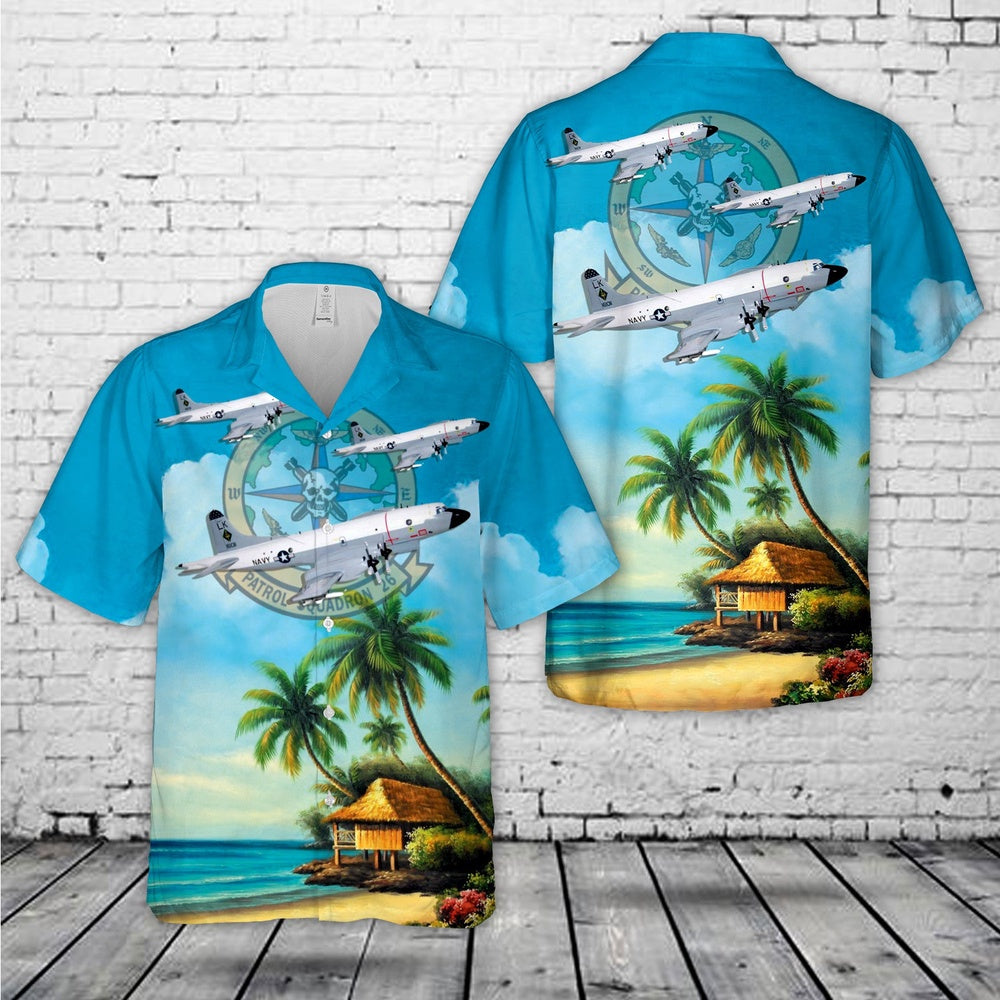 Us Navy Hawaiian Shirt, US Navy VP-26 Tridents P-3C Hawaiian Shirt, Military Hawaiian Shirt
