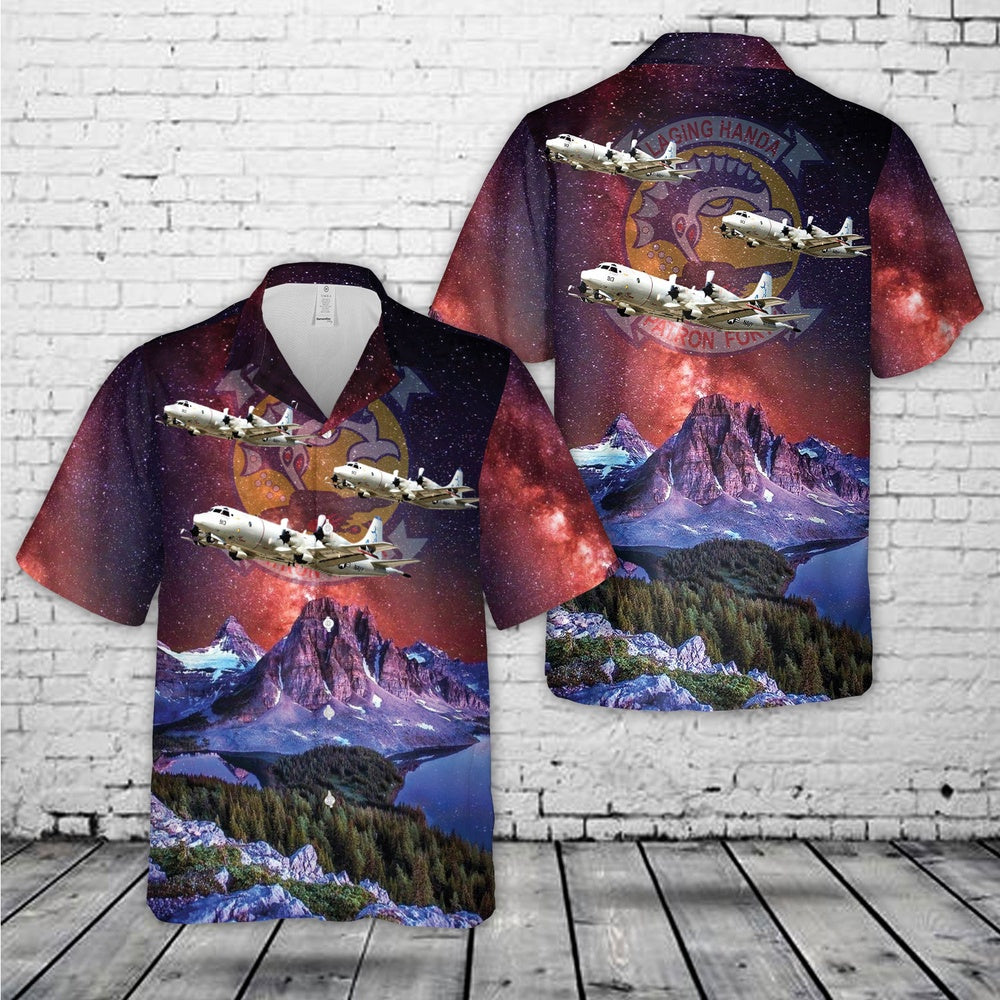 Us Navy Hawaiian Shirt, US Navy VP-40 P-3C Fighting Marlins Hawaiian Shirt, Military Hawaiian Shirt