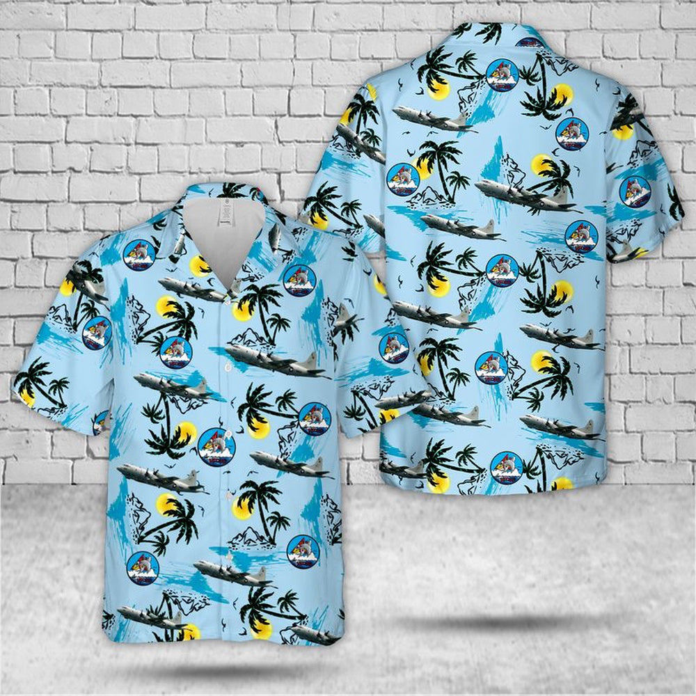 Us Navy Hawaiian Shirt, US Navy VP-45 Pelicans P-3C Hawaiian Shirt, Military Hawaiian Shirt