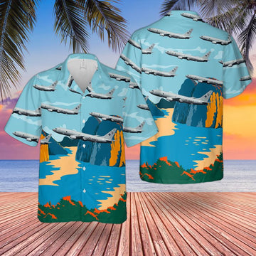Us Navy Hawaiian Shirt, US Navy VP-4 The Skinny Dragons P-8A Hawaiian Shirt, Military Hawaiian Shirt