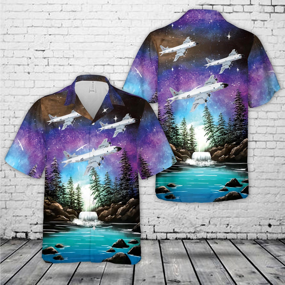 Us Navy Hawaiian Shirt, US Navy VP-66 P-3A Orion, VP-66 Liberty Bells (1984) Hawaiian Shirt, Military Hawaiian Shirt