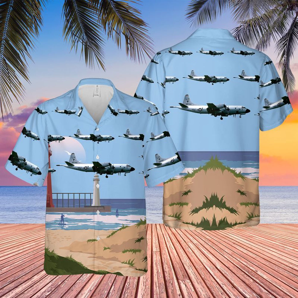 Us Navy Hawaiian Shirt, US Navy VP-93 Executioners P-3B Hawaiian Shirt, Military Hawaiian Shirt