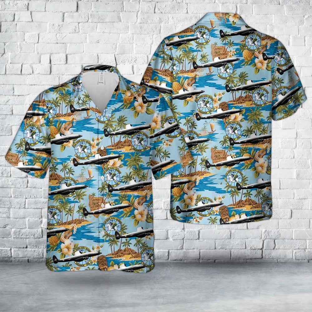 Us Navy Hawaiian Shirt, US Navy VW-1 Typhoon Trackers Lockeed WC-121N Warning Star BuNo 145928 Hawaiian Shirt