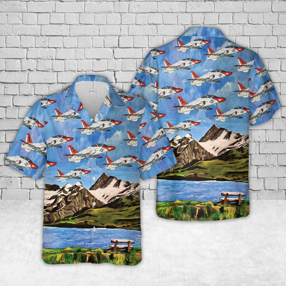 Us Navy Hawaiian Shirt, US Navy VX-23 T-45 Goshawk Hawaiian Shirt, Military Hawaiian Shirt
