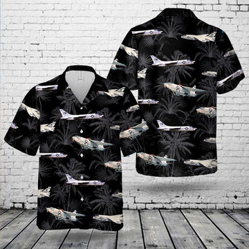 Us Navy Hawaiian Shirt, US Navy Vought RF-8 Crusader Hawaiian Shirt, Military Hawaiian Shirt