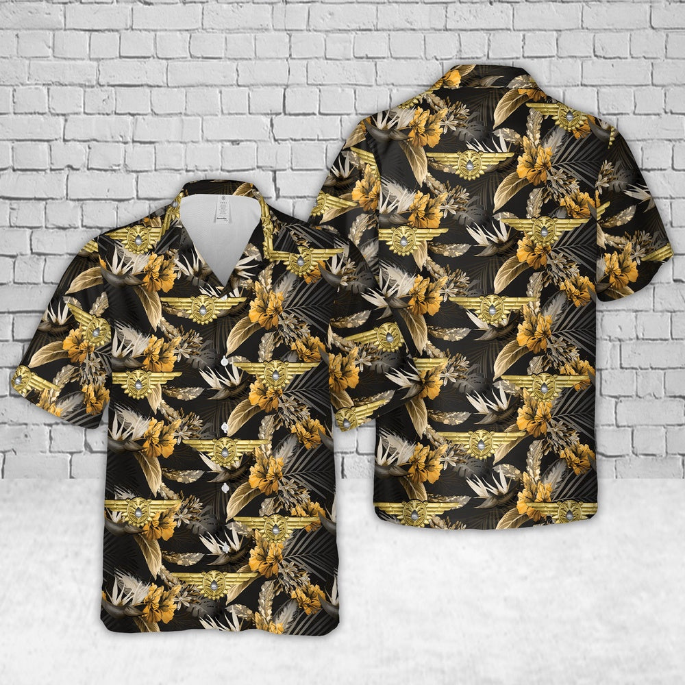 Us Navy Hawaiian Shirt, US Navy WWII Naval Flight Surgeon Insignia Hawaiian Shirt, Military Hawaiian Shirt