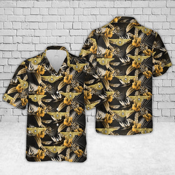 Us Navy Hawaiian Shirt, US Navy WWII Naval Flight Surgeon Insignia Hawaiian Shirt, Military Hawaiian Shirt