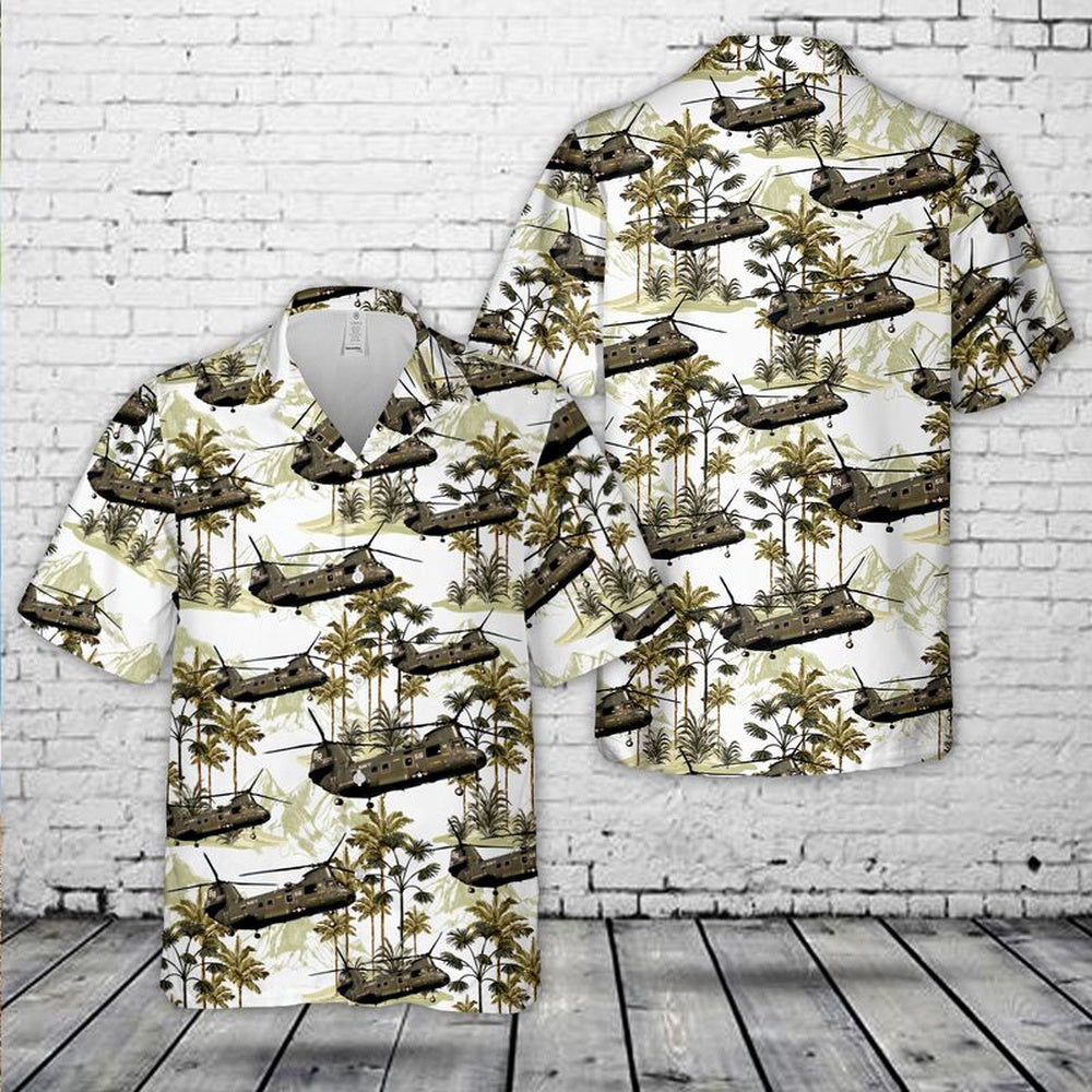 Us Navy Hawaiian Shirt, US Navy support helicopter HH-46D Hawaiian Shirt, Military Hawaiian Shirt