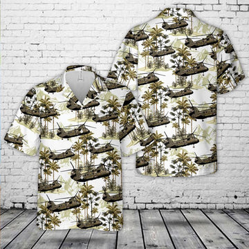 Us Navy Hawaiian Shirt, US Navy support helicopter HH-46D Hawaiian Shirt, Military Hawaiian Shirt