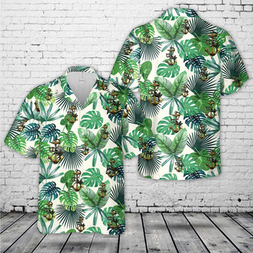Us Navy Hawaiian Shirt, WWI US Navy Chief Petty Officer (CPO) Badge Hawaiian Shirt, Military Hawaiian Shirt