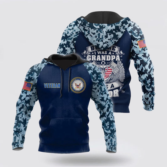 Us Navy Hoodie, All Over Printed Navy Veteran 3D Hoodie