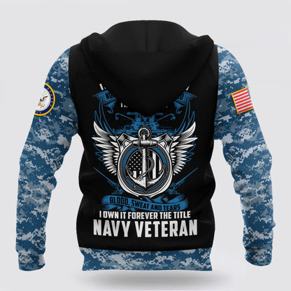 Us Navy Hoodie, All Over Printed Navy Veteran Hoodie