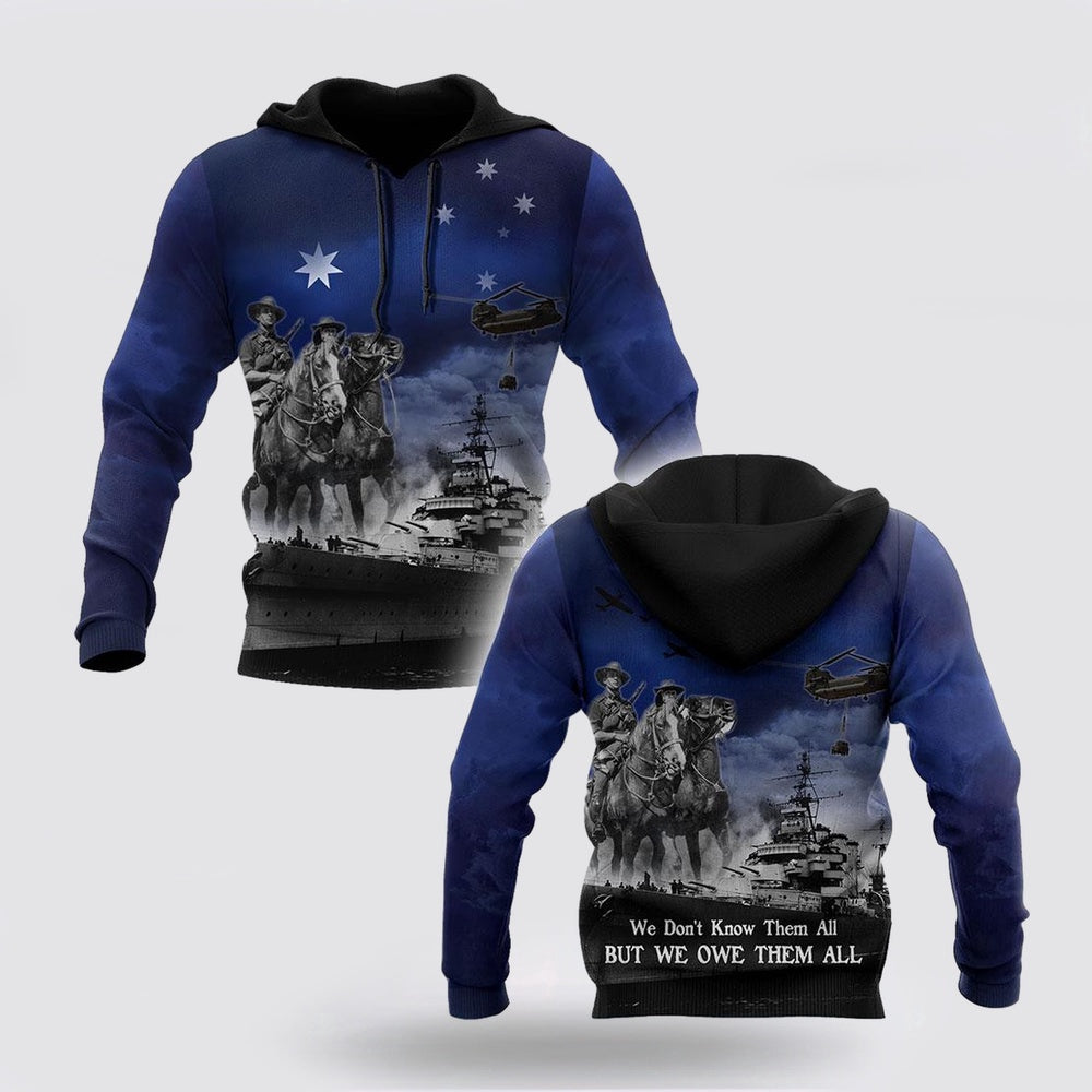 Us Navy Hoodie, Anzac Day Royal Navy Printed Unisex Hoodie