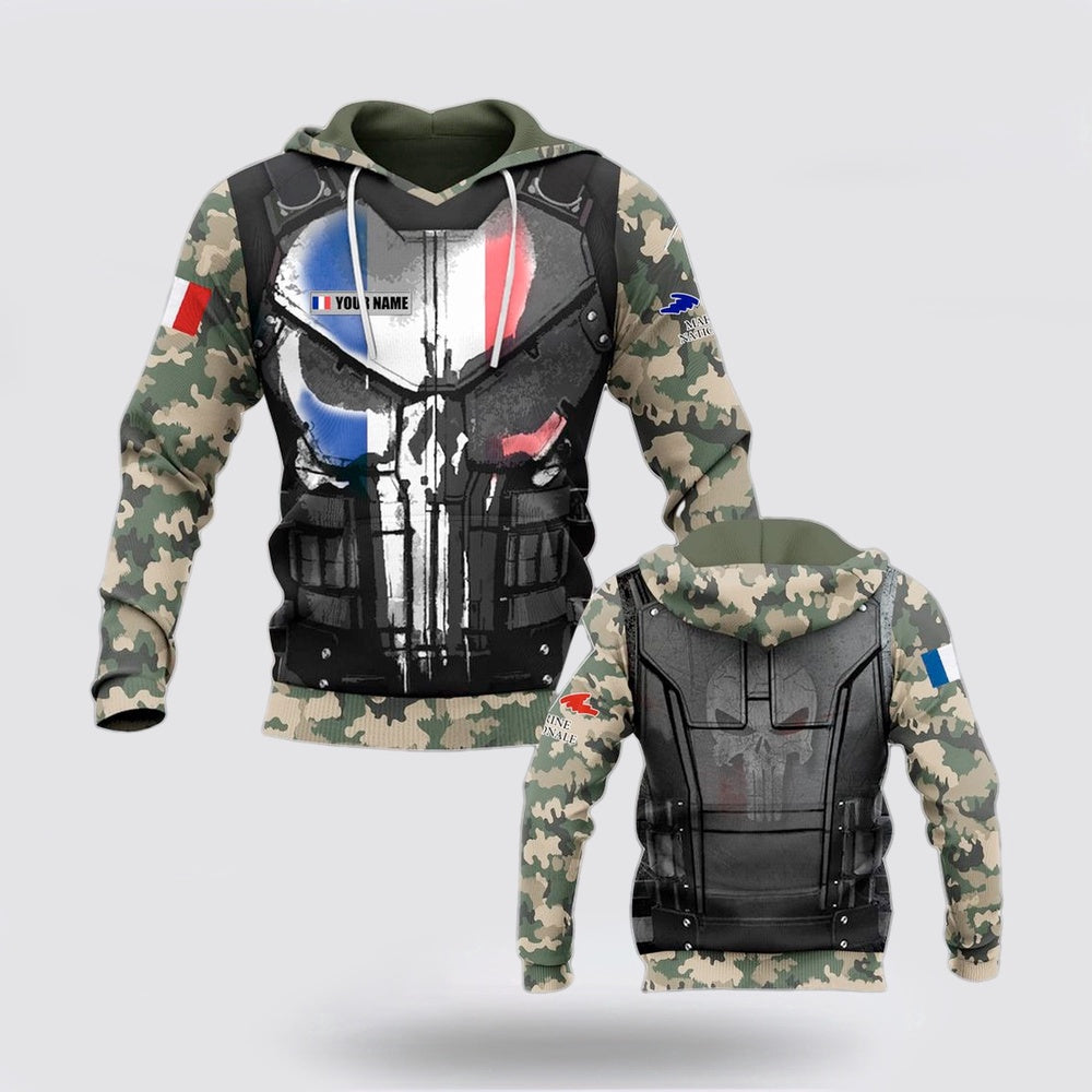 Us Navy Hoodie, Customize French Navy 3D Armor Camo Unisex Adult Hoodies