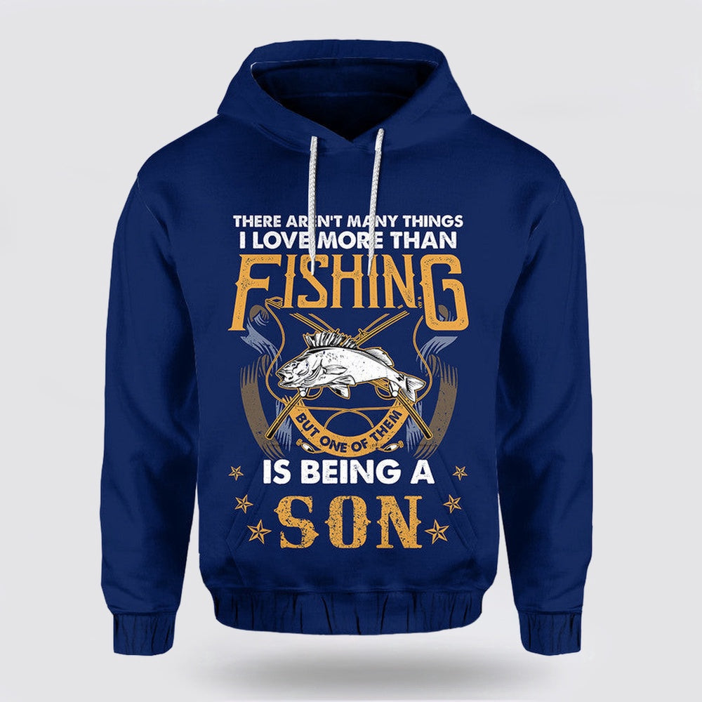 Us Navy Hoodie, Father Day 3D Hoodie FishIng And BeIng A Son Navy