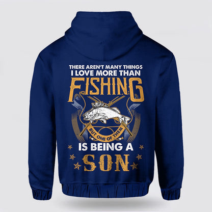 Us Navy Hoodie, Father Day 3D Hoodie FishIng And BeIng A Son Navy