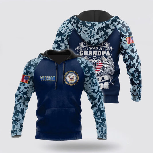Us Navy Hoodie, Navy Veteran All Over Print 3D Hoodie