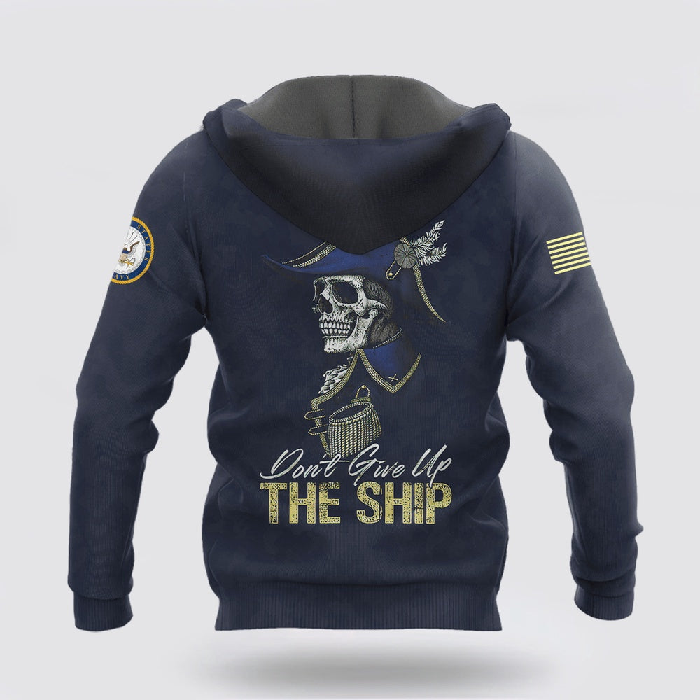 Us Navy Hoodie, Navy Veteran Dont Give Up The Ship Unisex Hoodie