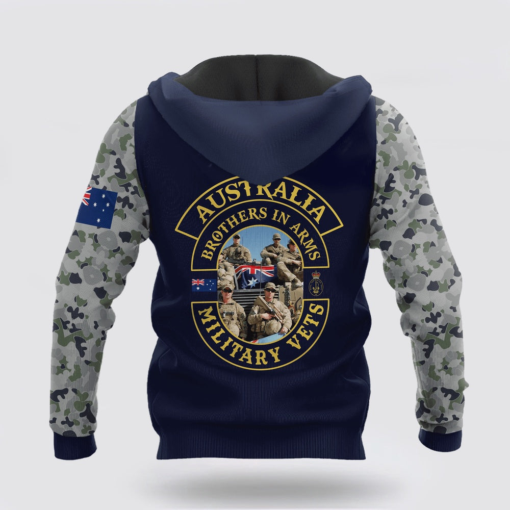 Us Navy Hoodie, Royal Australian Navy Camo Customize name Hoodie Anzac Day